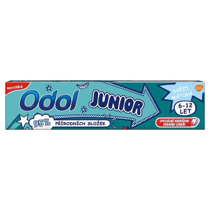 E-shop Odol Junior 6-12 let svěží mátová zubní pasta s fluoridem 50ml