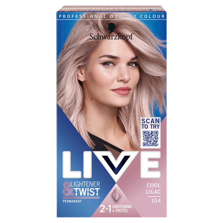 Schwarzkopf Live Lightener & Twist barva na vlasy Chladná šeříková 104