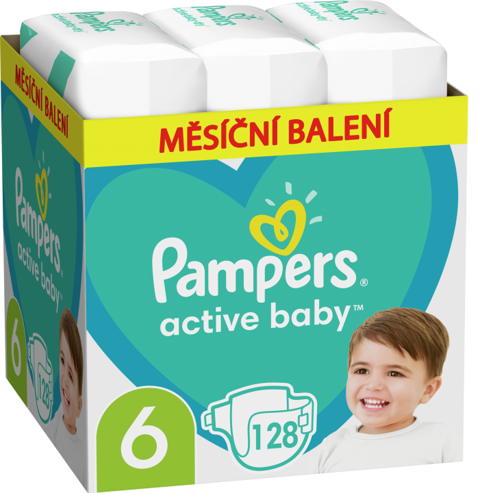 Pampers Active Baby Plenky Velikost 6 X128, 13kg-18kg