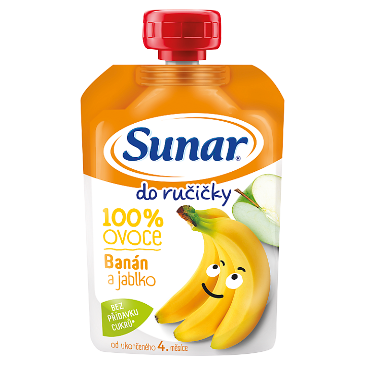 E-shop Sunar Do ručičky ovocná kapsička banán 4m+, 100g