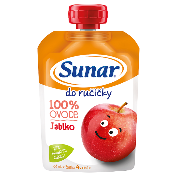 E-shop Sunar Do ručičky ovocná kapsička jablko 4m+, 100g