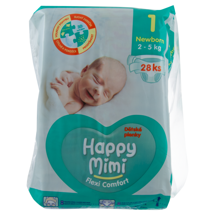Happy Mimi FC baby diapers Newbo(28pcs/pack)
