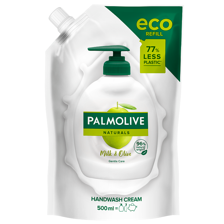 E-shop Palmolive Naturals Olive & Milk tekuté mýdlo náhradní náplň 500ml