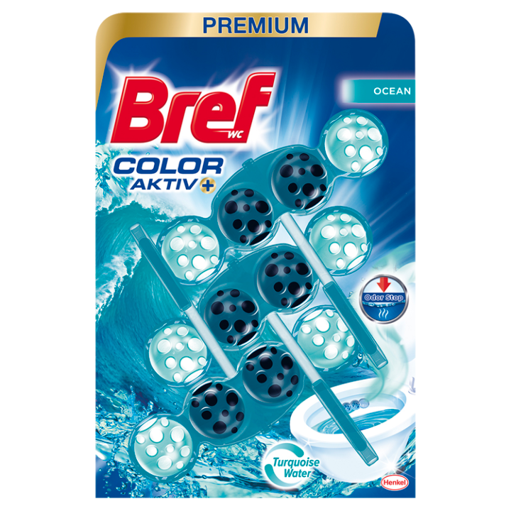 E-shop Bref Color Aktiv Ocean tuhý WC blok 3 x 50g