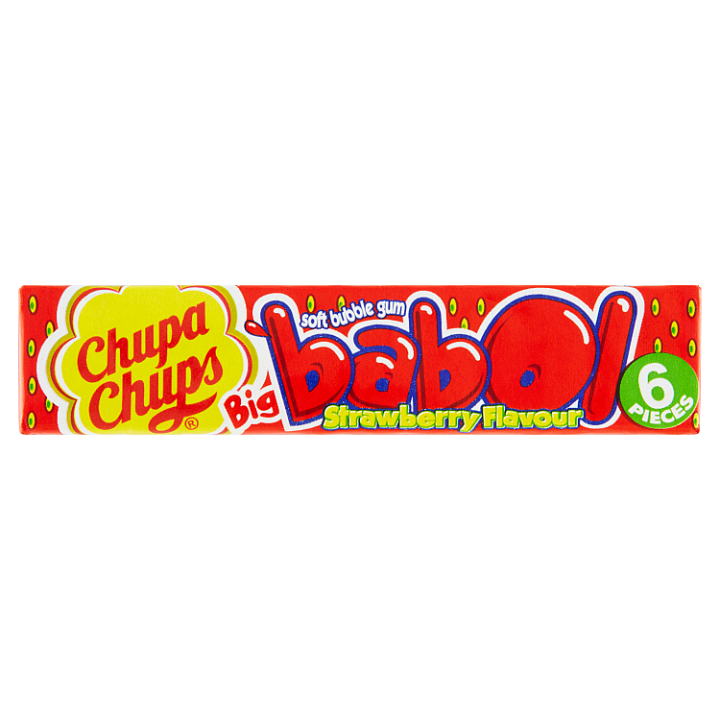 Chupa Chups Big Babol Strawberry žvýkačky 27,6g
