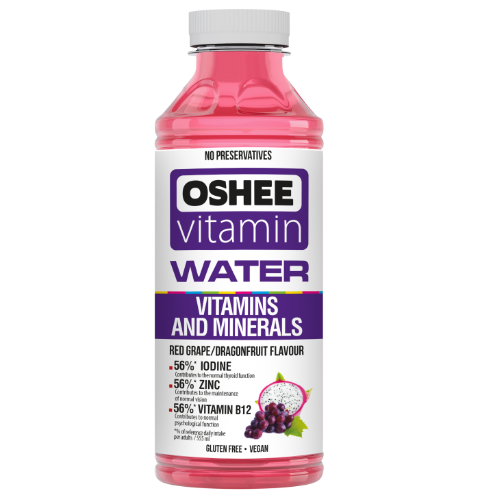 E-shop OSHEE Vitamínová voda červené hrozny-pitahaya 555ml