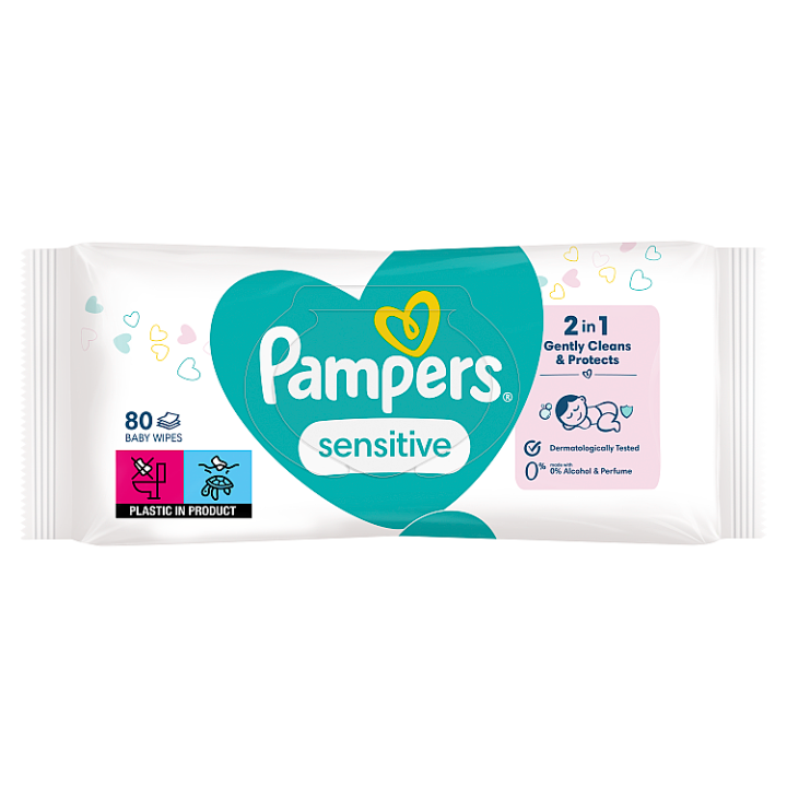 E-shop Pampers Sensitive Baby Dětské Čisticí Ubrousky 1 balení = 80 Čisticích Ubrousků