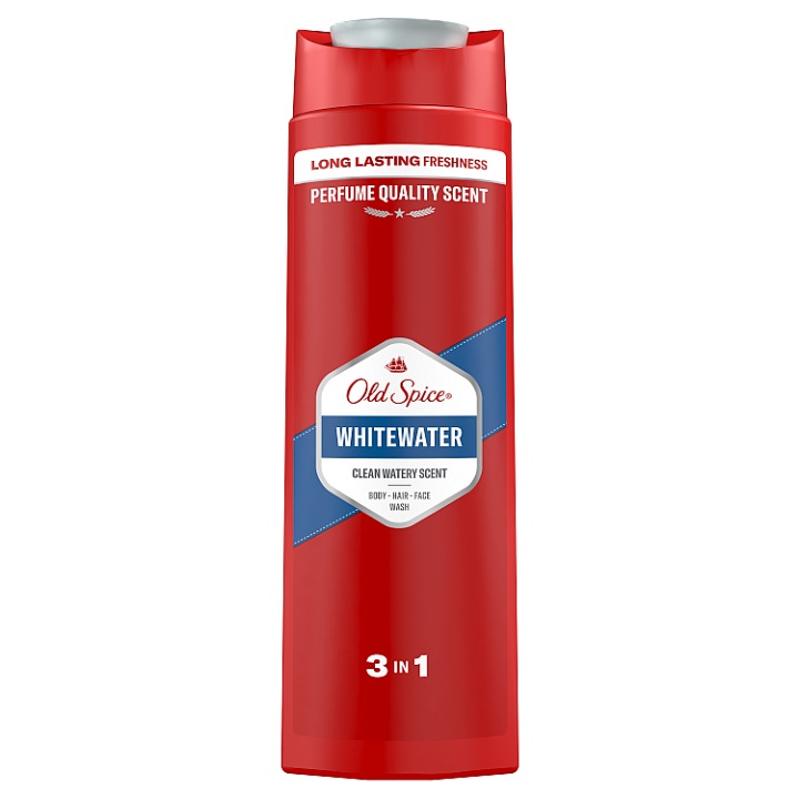 E-shop Old Spice Whitewater Sprchový Gel Pro Muže A Šampon 400 ml Univerzální 3v1