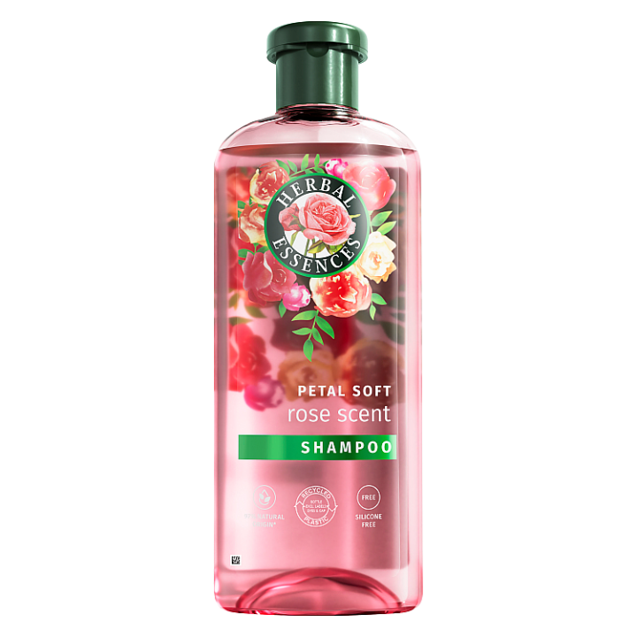 E-shop Šampon Herbal Essences Rose Scent Petal Soft 350ml pro Výživu Suchých vlasů, bez Silikonů