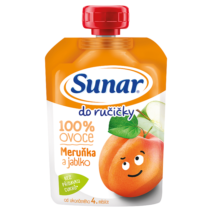 E-shop Sunar Do ručičky ovocná kapsička meruňka 4m+, 100g