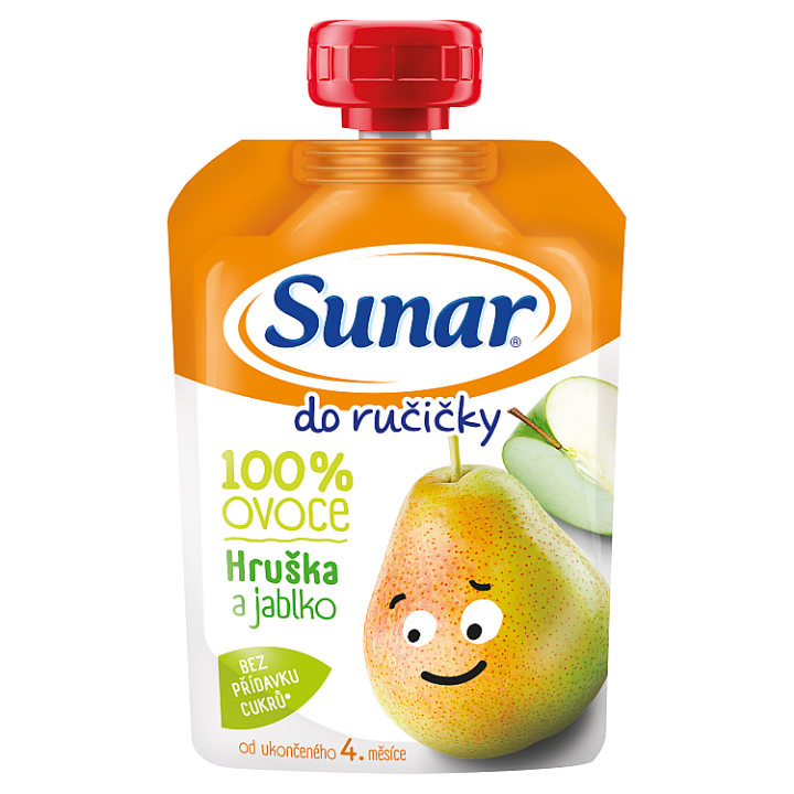 E-shop Sunar Do ručičky ovocná kapsička hruška 4m+, 100g
