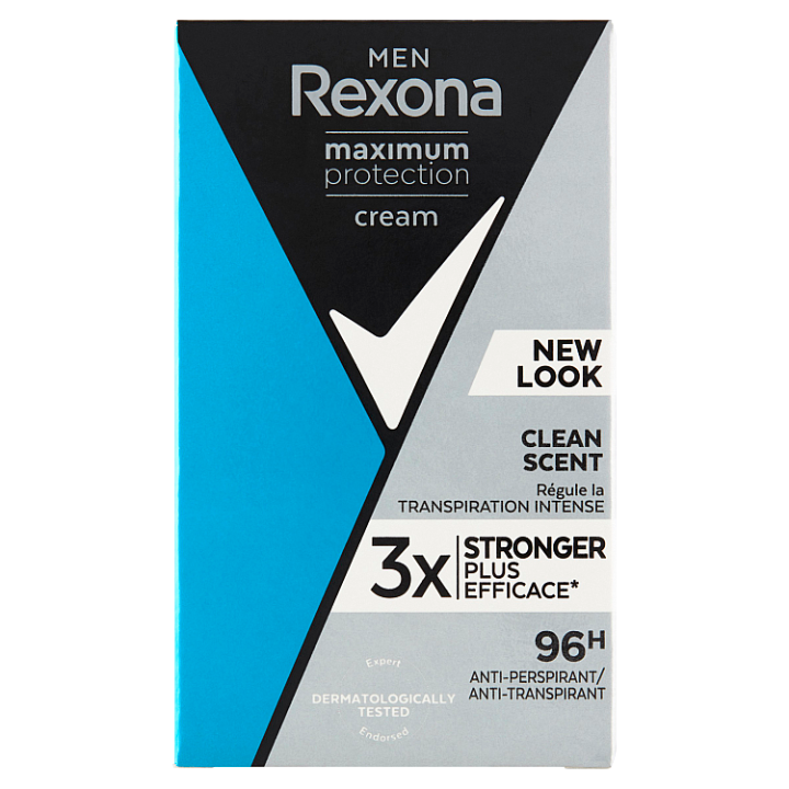 E-shop Rexona Men Maximum Protection Clean Scent tuhý krémový antiperspirant pro muže 45ml