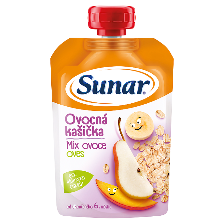 Sunar Ovocná kašička mi x ovoce oves 120 g