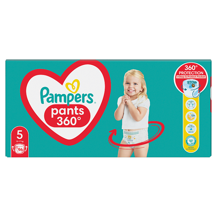 Pampers Pants Plenkové Kalhotky Velikost 5, 96 Kusů, 12kg-17kg