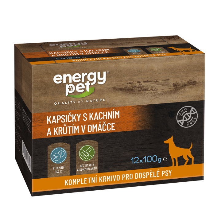 E-shop Energy Pet Kapsičky pro psy s kachním a krůtím v omáčce 12x100g