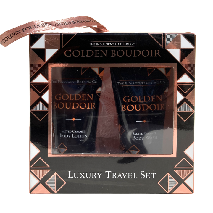 E-shop Golden Boudior - Luxusní cestovní set, Slaný karamel