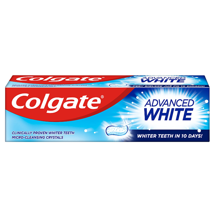 Colgate Advanced White. Зубная паста белая. Колгейт оптик Вайт зубная паста 75. Зубная паста бело синяя упаковка.