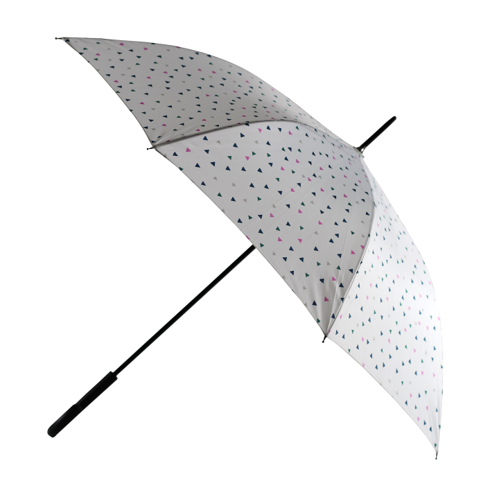 E-shop Q Home automatický deštník, bílý s trojúhelníky