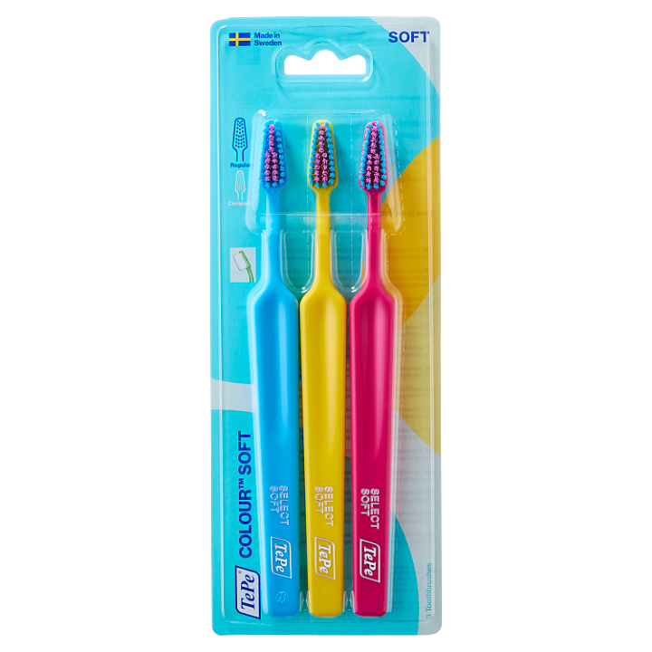 E-shop TePe Colour Soft zubní kartáček 3 ks