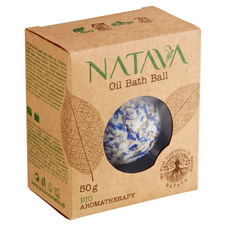 E-shop Natava Bio Aromatherapy olejová koule do koupele Cornflower 50g