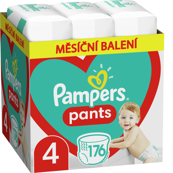 Pampers Pants Plenkové Kalhotky Velikost 4, 176 Kusů, 9kg-15kg