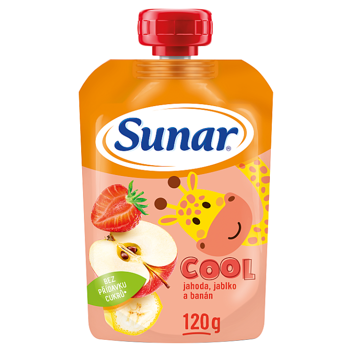 E-shop Sunar Cool ovocná kapsička jahoda, banán, jablko 12m+, 120g