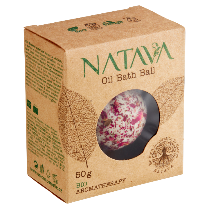 E-shop Natava Bio Aromatherapy olejová koule do koupele Rose 50g