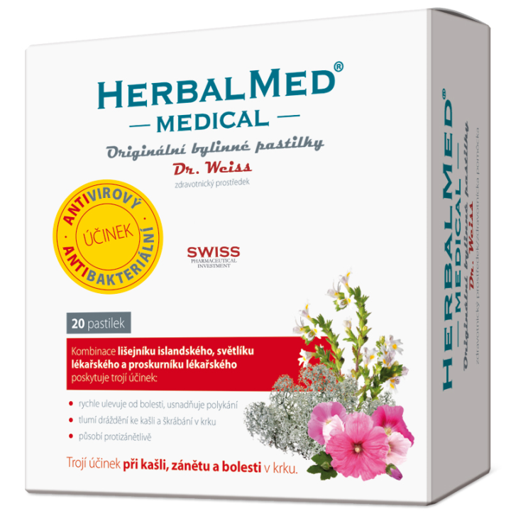 E-shop HerbalMed MEDICAL pastilky (20pst/kra)