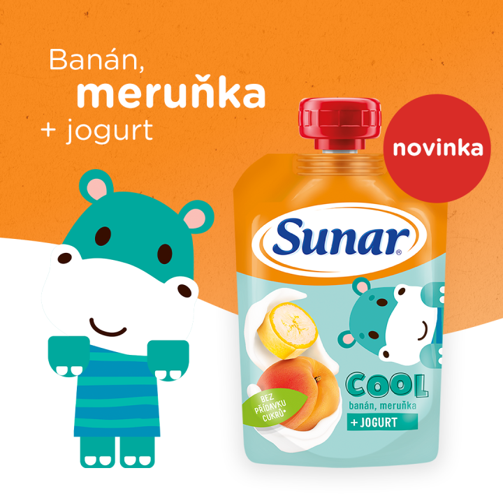 SUNAR Cool banán, meruňka, jogurt 110g