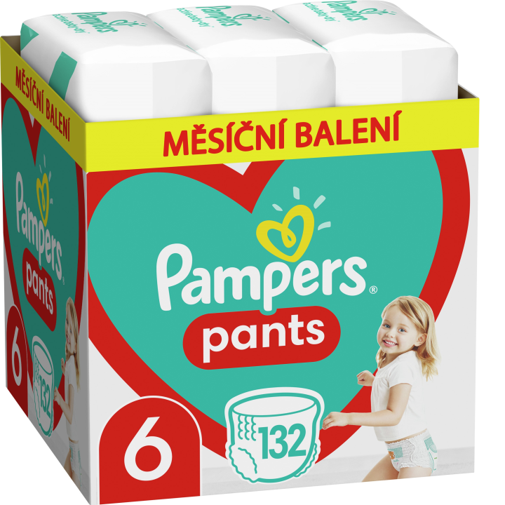 PAMPERS Pants vel.6 Plenkové kalhotky 15+kg 132 ks