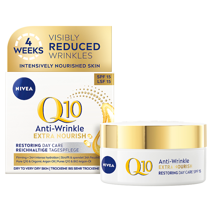 E-shop Nivea Q10 Anti-Wrinkle Výživný denní krém proti vráskám OF 15 50ml