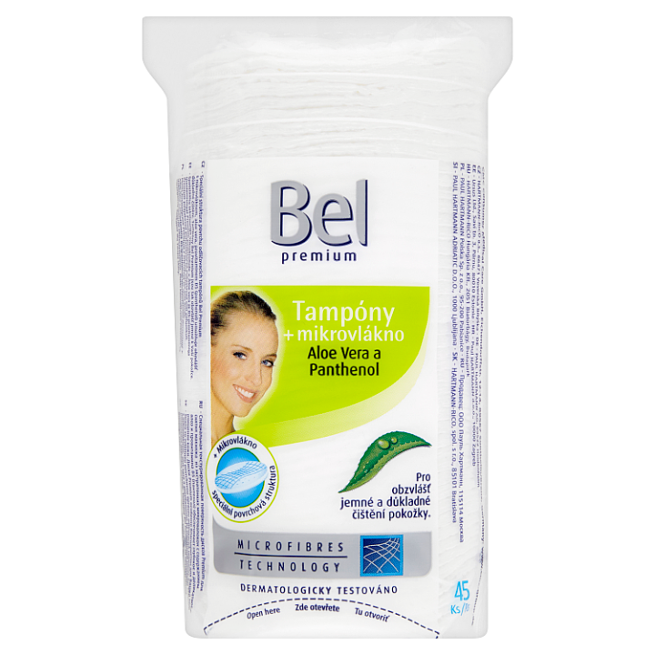 E-shop Bel Premium Tampóny + mikrovlákno aloe vera a panthenol 45 ks