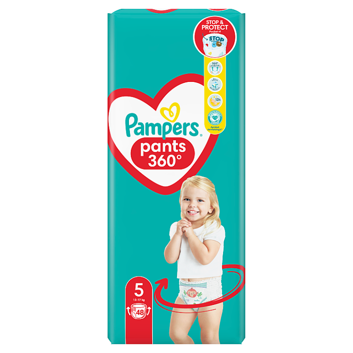 E-shop Pampers Pants Plenkové Kalhotky Velikost 5, 48 Kusů, 12kg-17kg