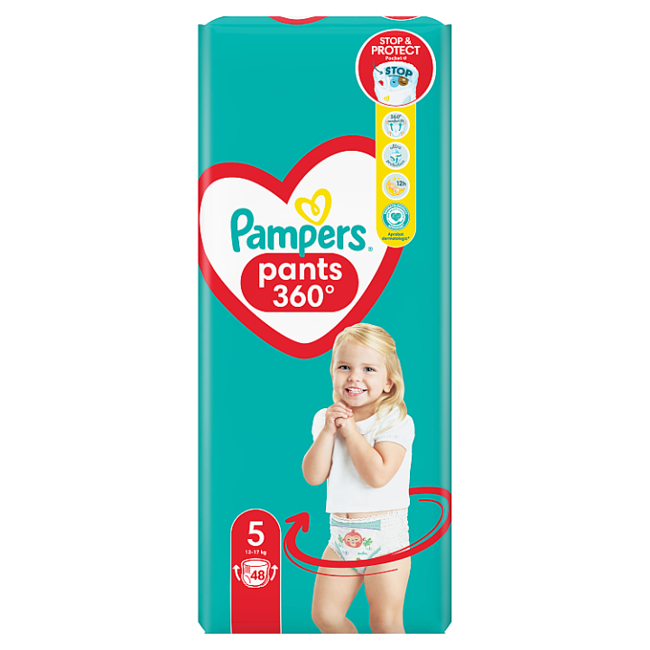 Pampers Pants Plenkové Kalhotky Velikost 5, 48 Kusů, 12kg-17kg