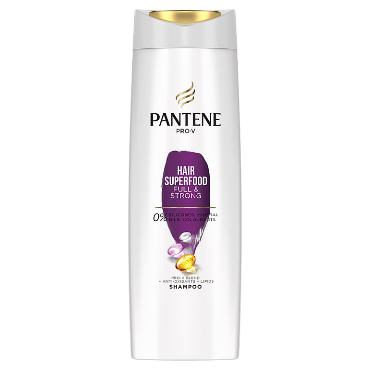 E-shop Pantene Pro-V Superfood Šampon, Na Oslabené A Jemné Vlasy, 400 ml
