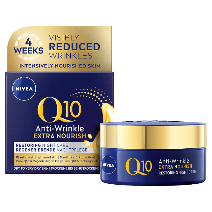 E-shop Nivea Q10 Anti-Wrinkle Výživný noční krém proti vráskám 50ml
