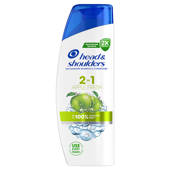 E-shop Head & Shoulders Apple Fresh 2in1 Šampon proti Lupům, 330 ml. Pocit Svěžesti, Vůně Jablka
