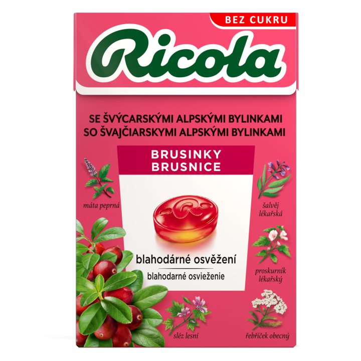 E-shop Ricola Brusinky švýcarské bylinné bonbóny 40g