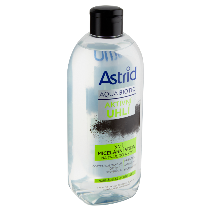 E-shop Astrid Aqua Biotic aktivní uhlí micelární voda 3v1 400ml
