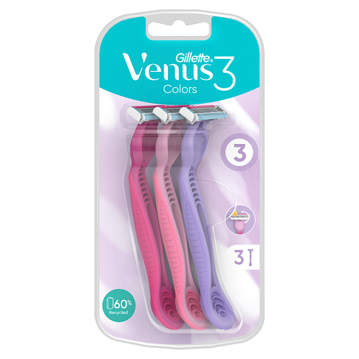 E-shop Gillette Venus 3 Colors Pohotová Holítka, Balení 3