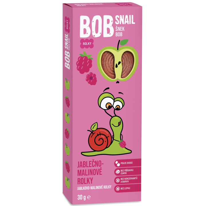 Šnek Bob jablečno-malinové rolky 30g