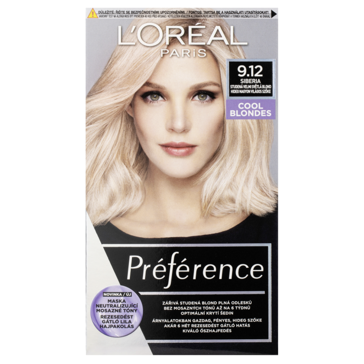 L'Oréal Paris Préférence 9.12 Siberia Studená velmi světlá blond