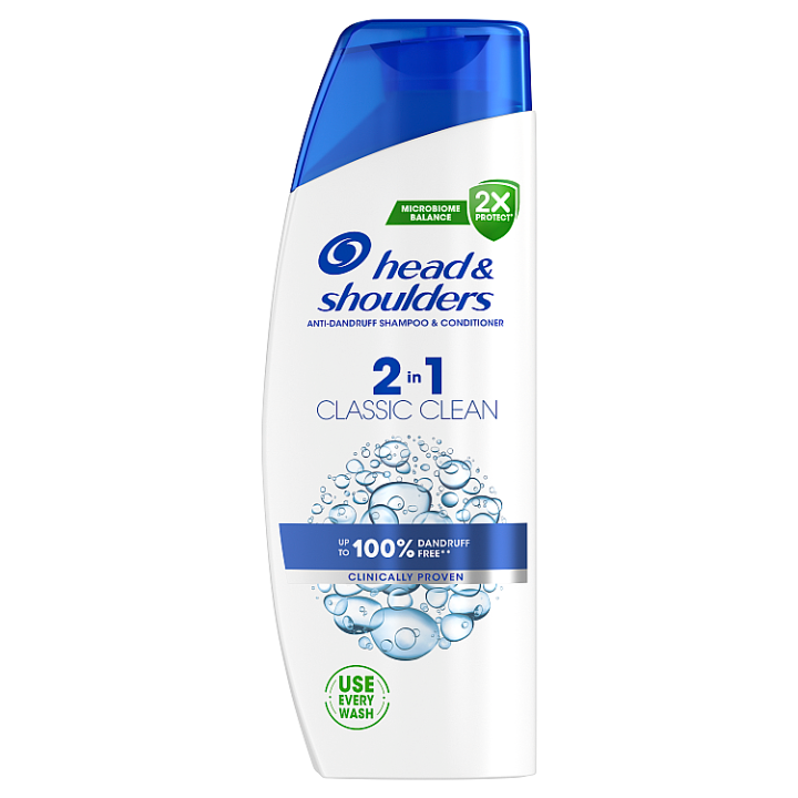 E-shop Head & Shoulders Classic Clean 2in1 Šampon proti Lupům 330 ml. Čistá Osvěžující Vůně