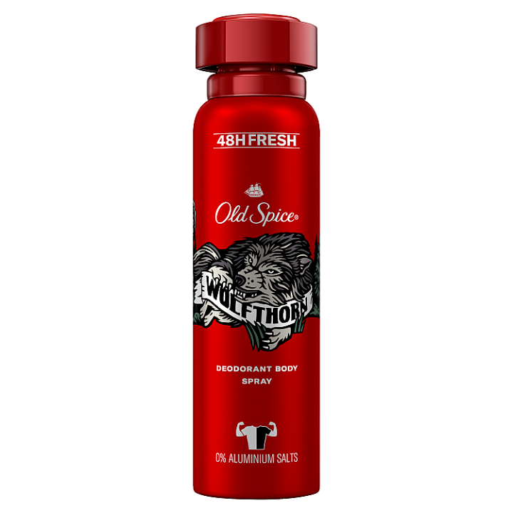 E-shop Old Spice Wolfthorn Deodorant Ve Spreji Pro Muže 150ml, 48h Svěžest, Bez Obsahu Hliníku