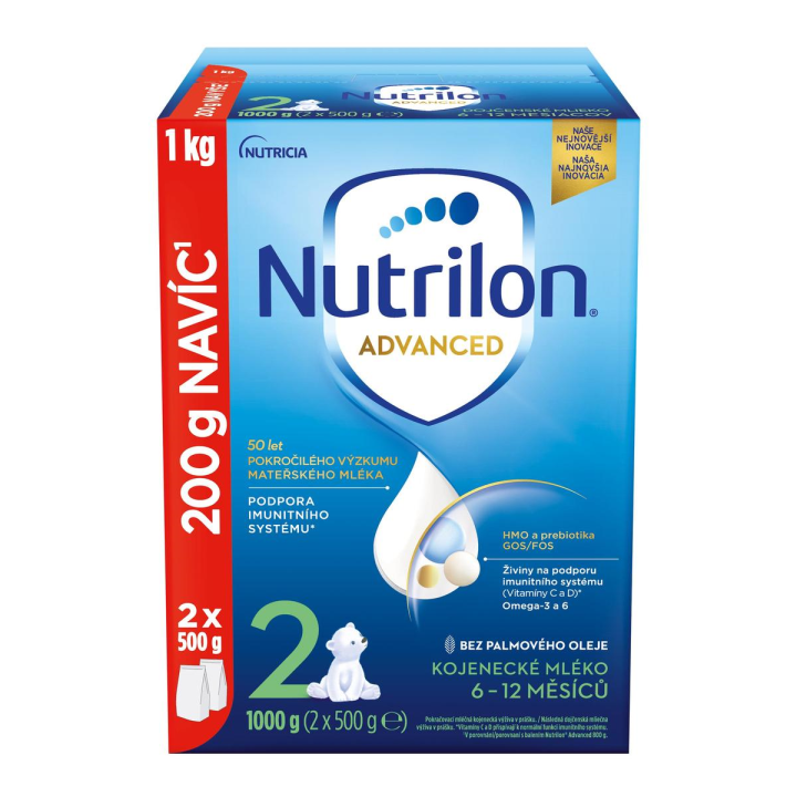 Nutrilon 2 Advanced pokračovací kojenecké mléko od uk. 6. měsíce 6x 1000 g