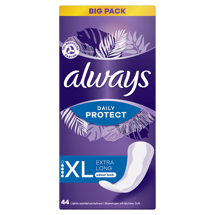 Always Dailies Long Plus Extra Protect Intimky 44 ks