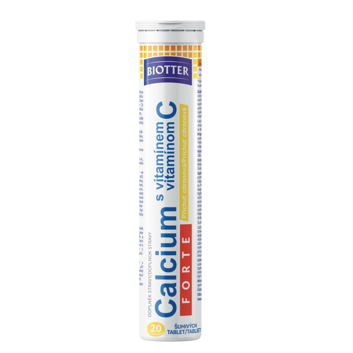 Biotter Vitamín C 1000mg Forte 20ks šum. tablet s citronovou příchutí 80g