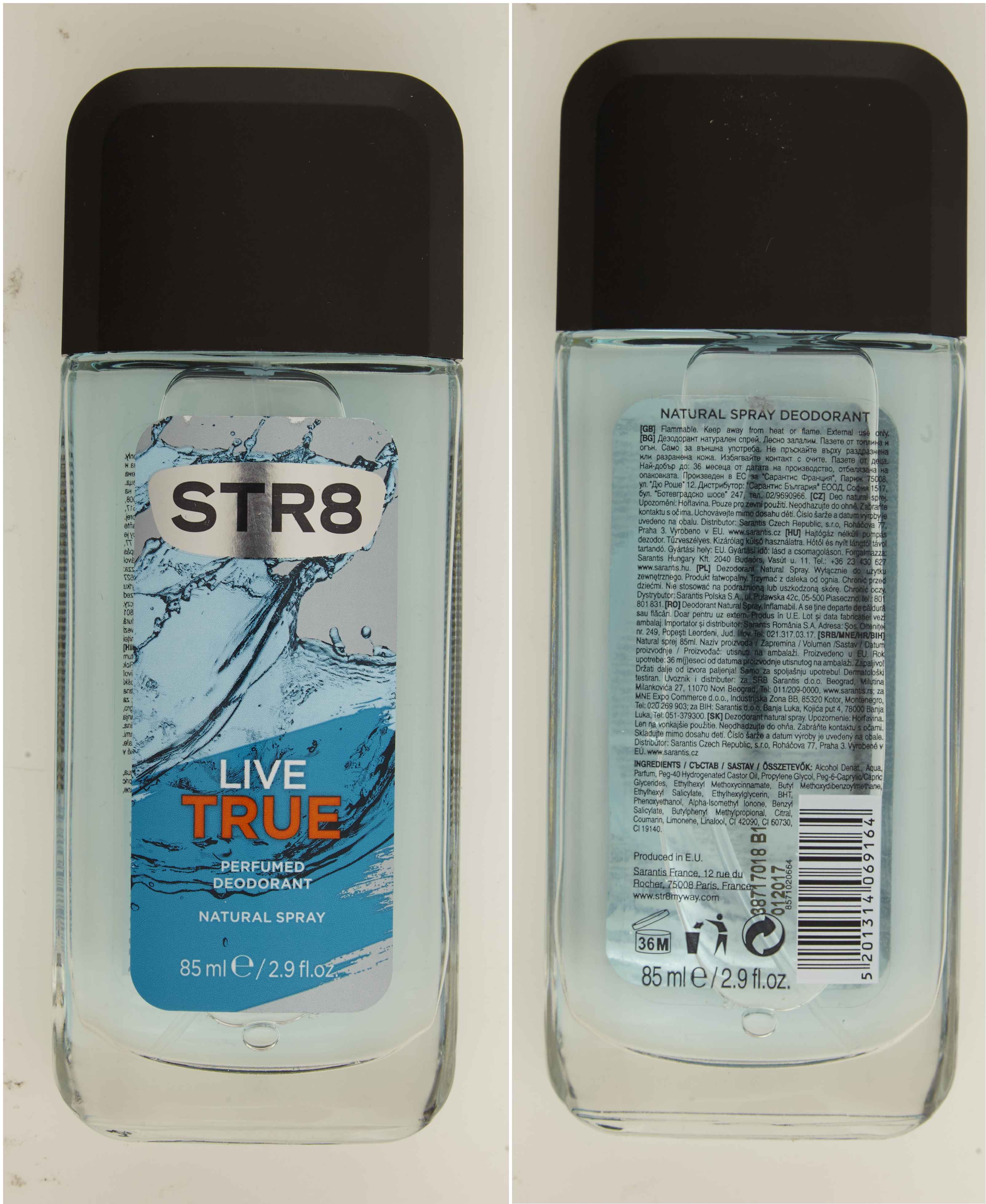 Teta Drogerie Str8 Live True Deo Natural Sprej 85ml