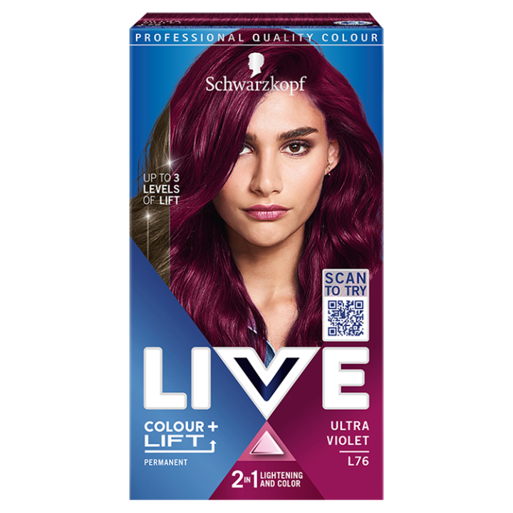 E-shop Schwarzkopf Live Colour + Lift barva na vlasy Ultra fialová L76