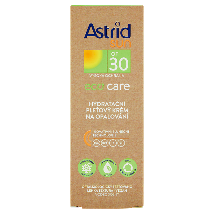 E-shop Astrid Sun Eco Care hydratační pleťový krém na opalování OF 30 50ml